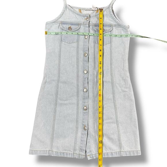 Vintage KRU Denim Dress Girls Sz 12 Button Front 2000s Kids - Picture 6 of 6